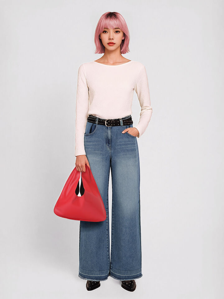 T-SHIRT L/S - sisley k long sleeve t-shirt - Creamy White | Sisley K image number 1